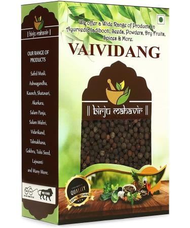 AOZA BIRJU MAHAVIR VaividangBai BidangVidangaEmbelia RibesFalse Black Pepper Natural 100 Gram (BMKB-186) - Buy Online on SooperMarket.com
