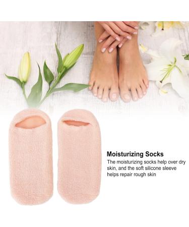 Moisturizing Gel Socks for Women | 2-Pack Spa Socks to Repair Dry Cracked Heels | Reusable Lotion Socks | At-Home Foot Care (Orange) - Buy Online on SooperMarket.com