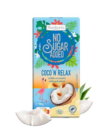 Frankonia Chocolat Limited Summer Edition Coco 'N' Relax White Chocolate with Almond 90g (Pack of 3) - Indulge in Premium International Treats - Buy Online on SooperMarket.com