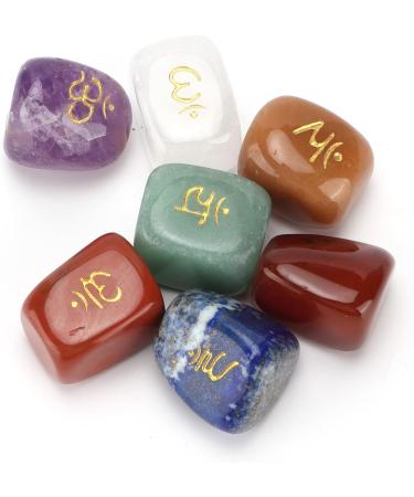Crystal Rough Stone Raw Stones Runites Gift Runes Sanskrit Gifts Set Presents Tools - Buy Online on SooperMarket.com