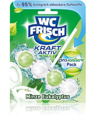 WC Frisch Kraft Active Pro Nature Mint & Eucalyptus Toilet Cleaner - 10 Pack | 95% Biodegradable Fragrance Stones for Long-Lasting Freshness | International Shipping Available - Buy Online on SooperMarket.com