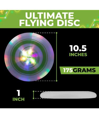 Toysery LED Frisbee - Glow in The Dark Light Up Flying Disc for Adults and Kids - Outdoor Adventure Toy - Buy Online on SooperMarket.com