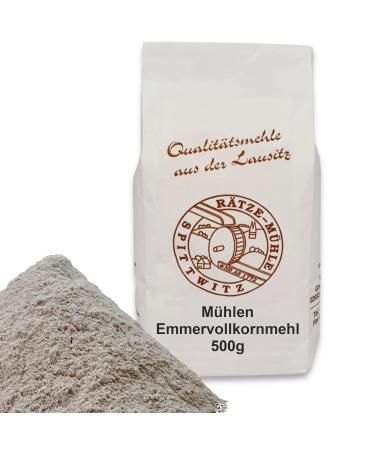 Mills wholemeal emmer flour 500g fresh from the R tze mill in the best quality 100% regional and natural 500 g (1 pack)