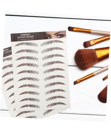 Baluue 9 Sheets Eyebrow Transfer Stickers 6d Eyebrows Stickers Eyebrow Grooming Sticker 21x14.7cm Brown - Buy Online on SooperMarket.com