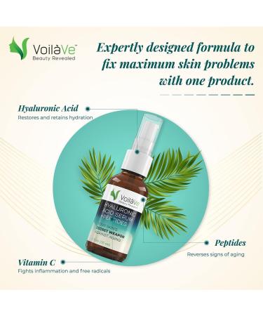 VoilaVe Hyaluronic Acid Serum | Anti-Aging & Hydrating Face Serum with Vitamin C | Reduce Dark Spots & Acne | Wrinkle-Reducing & Brightening 1 Oz - Buy Online on SooperMarket.com