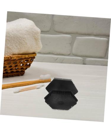PLAFOPE Face Brush Silicone Face Scrubber Facial Wash Brush Silicone Facial Scrubber Face Exfoliator Facial Cleansing Brush Scrubber Facial Cleansing Brush for Blackhead Face Washer Brush 6.50X6.50X4.00CM Black - Buy Online on SooperMarket.com