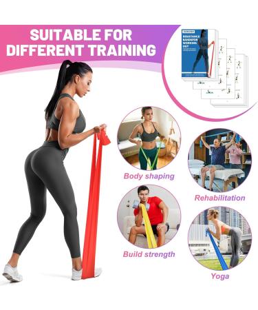4-Set Fitness Straps & 2m Resistance Bands - Multi-Strength Tapes for Pilates Yoga & Rehabilitation - Ideal for Men & Women - Buy Online on SooperMarket.com