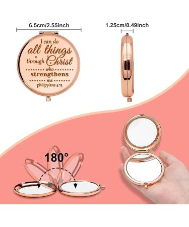 Bible Verse Compact Makeup Mirror - Inspirational Christian Gifts for Women - Easter Baptism Religious Gifts - Perfect for Mom, Goddaughter, Sister - Travel Size Makeup Mirror - Buy Online on SooperMarket.com