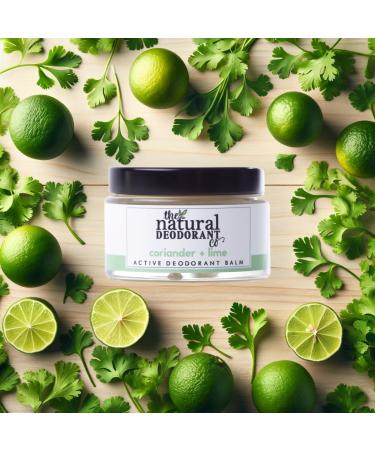 The Natural Deodorant Co Active Deodorant Balm Coriander & Lime 55g Aluminium Free Plastic Free Extra Strength - Buy Online on SooperMarket.com