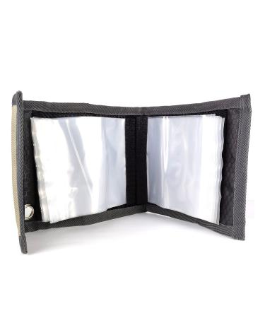 Aventik High Grade10 Pockets Fly Fishing Leader Tippet Line Wallet Leader Case Tippet Storage Fly Fishing Great for Pre-Tied Carp and Catfish Rigs grey