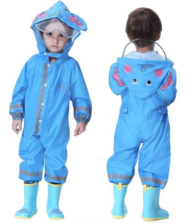 De feuilles Kids Button Rain Suit 7-9 Years Blue Elephant - Buy Online on SooperMarket.com