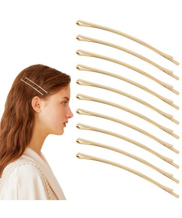 50 Gold Jumbo Bobby Pins, 3.34 Inch Metal Hair Clips Hair Pin Bobby-pins Hairpins Hair Accessories for Women Thick Long Updo Hair Style