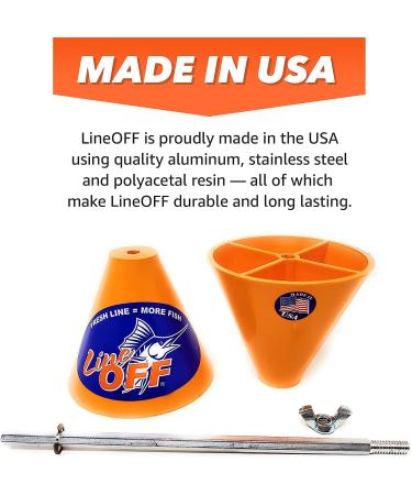 LineOFF Fishing Line Winder Spooler (Orange) - Electric Drill Powered Stripper Tool - Buy Online on SooperMarket.com