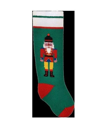 Googleheims Christmas Stocking Kits for Knitting Green Nutcracker