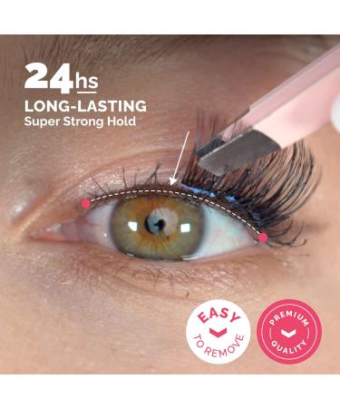 Renata Beauty 24-Hour Transparent Lash Glue for False Eyelash Extensions - Waterproof, Dual-Function Brush Tube - Compatible with Glue Remover - Buy Online on SooperMarket.com