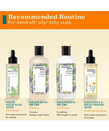 Soothing Grapeseed & Methi Shampoo for Dandruff Relief | 300ml - International Shipping - Buy Online on SooperMarket.com