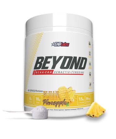EHP Labs Beyond BCAA Powder Amino Acids Supplement for Muscle Recovery - 8g of Sugar Free BCAAs Amino Acids Post Workout Recovery Powder & 10g of EAA Amino Acids Powder - 60 Servings (Fijian Pineapple)