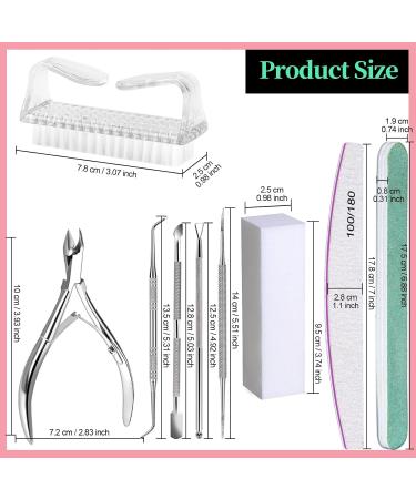 Fandamei Nail Buffer & File Set | Gel Nails Manicure Kit | 100/180 Nail Files Tongs & Shaver for Perfect Pedicures - International Shipping Available - Buy Online on SooperMarket.com