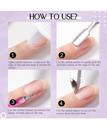 Saviland 180ML Cuticle Remover Kit - High Capacity 6.09 Oz Liquid with Pusher, Trimmer, Nipper - Nail Care Manicure Tool for Home and Salon Use - Buy Online on SooperMarket.com