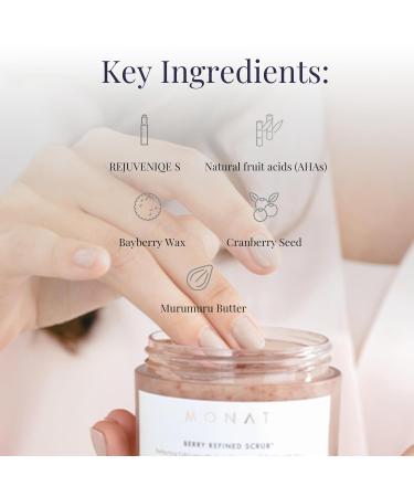Buy MONAT Berry Refined Scrub - Exfoliating Mask with AHAs & Cranberry Seeds | Perfect Skin Brightening | 87ml - Buy Online on SooperMarket.com