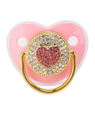Baby Pacifier Safe Flexible Ultralight Baby Pacifier Soft for Home (Pink)