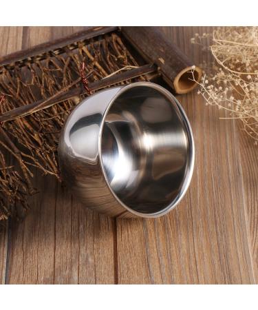 Premium Stainless Steel Shaving Soap Bowl for Men | Shaving Foam Tool & Brush | Perfect for Smooth Shaves - Buy Online on SooperMarket.com