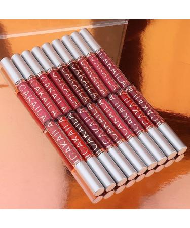 3Pcs Matte Liquid Lipstick Set - 24 Hour Long Lasting Waterproof Lip Stain Makeup - Dark Red & Nude Lip Gloss Kit for Women - Buy Online on SooperMarket.com