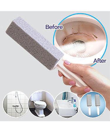 Pumice Stone Cleaning Brush Long Handle Pumice Stone Toilet Bowl Cleaner Efficient 4pcs Grid for Toilet Sink - Buy Online on SooperMarket.com