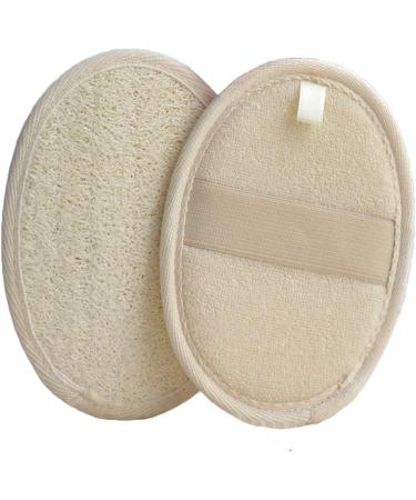 Natural Loofah Sponge Exfoliating Body Scrubber - Shower & Kitchen Dish Cleaning Pad Set - Buy Online on SooperMarket.com