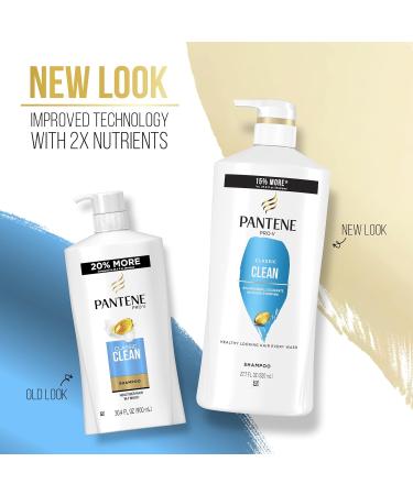Pantene Classic Clean Shampoo Twin Pack with Hair Treatment - 55.9 fl oz (NEW Version) - Buy Online on SooperMarket.com