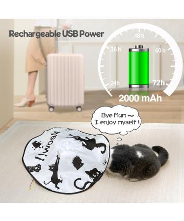 GoldenSun Rechargeable 4in1 Interactive Cat Toy - Hide and Seek Kitten Wand, Whack a Mole, Motion Self Play - Electronic Automatic Cat Toy for Indoor Cats - Exercise and Entertainment - Black Meow - Buy Online on SooperMarket.com