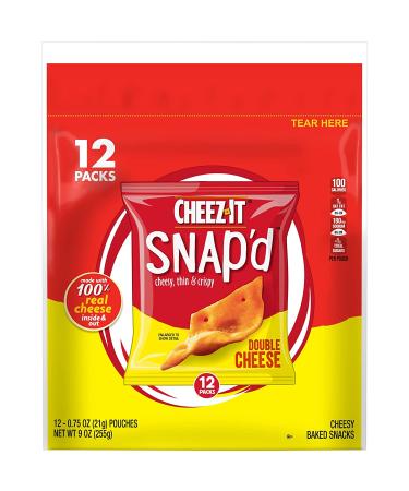 Cheez-It Snap'd Double Cheese Cracker Chips - Thin & Crunchy Lunch Snack - 9oz Bag (12 Packs) - Buy Online on SooperMarket.com