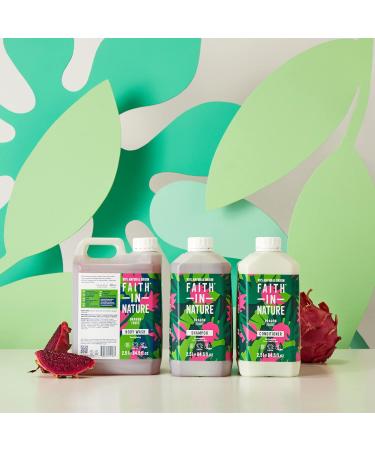 Faith In Nature Dragon Fruit Body Wash 2.5L - Revitalising, Vegan & Cruelty Free - No SLS or Parabens - Buy Online on SooperMarket.com