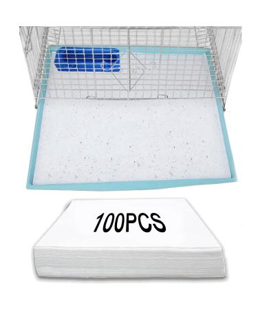 Hamiledyi Bird Cage Liner Papers Non-Woven Pet Cushion Disposable Absorbent Pad Accessories Cages Cushion Tray Mat for Parakeet Parrot Canary Finch Macaw