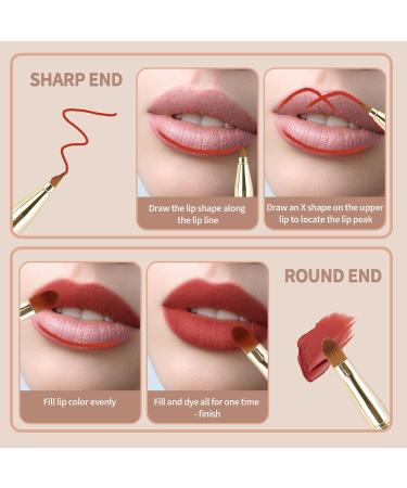 Yoizyfree 3 PCS Retractable Lip Brush Set - Double-Ended Travel Makeup Brushes for Lipstick & Lip Gloss (Gold Pink Purple) - Perfect for International Shipping - Buy Online on SooperMarket.com
