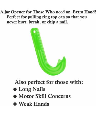 SUL Ring Pull Can Opener Designed for Weak Hands Weak Grip or Limited Dexterity Arthritis Elderly Children and Anyone with Low Strength Makes Easy Work of Opening Cans jar (Green) - Buy Online on SooperMarket.com
