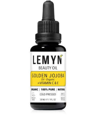 Golden Jojoba Oil | Supercharged with Clinically Proven THD Vitamin C | Freshly Made | Deep Hydration & Radiant Boost | Handcrafted Excellence from Santa Barbara 1 Fl Oz (Pack of 1)
