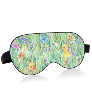 Haskirky Light Blocking Eye Mask Breathable and Adjustable Adult Men and Women Travel on Business Trips Yoga Meditation Light Smooth Comfortable Eye Mask Office Deep Sleep Goodies Vintage Chicken