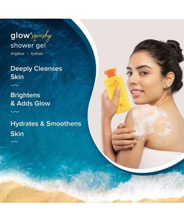 Glow+ Squishy Shower Gel - Papaya & Vitamin C Body Wash for Glowing Skin | Deep Cleansing & Gentle Exfoliation | 8.45 Fl Oz/250ml - Shop Internationally - Buy Online on SooperMarket.com