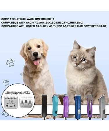 3Pack 10 Blade Dog Grooming Clipper Replacement Blades Compatible with Andis/Wahl/Oster Dog Clippers Detachable Ceramic Blade & Stainless Steel Blade 3 pieces #10 - Buy Online on SooperMarket.com
