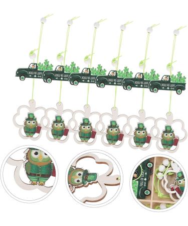 ABOOFAN 4 Boxes Wooden Patrick's Wall Exquisite Decors Wood Pendants Adorable Party Festival St of Hanging - Buy Online on SooperMarket.com