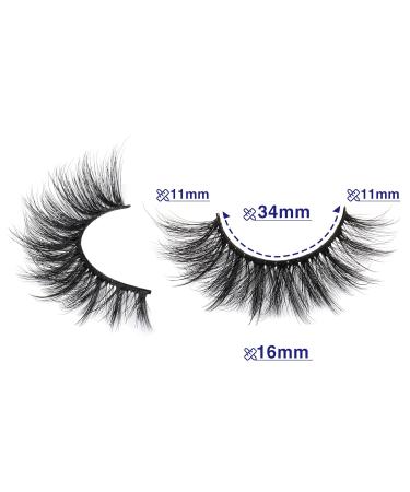 10 Pairs Wiwoseo Faux Mink Eyelashes - Natural Wispy 3D Effect - Buy Online on SooperMarket.com
