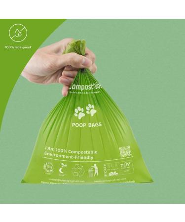 eCompostable Dog Poo Bags Biodegradable Poop Bags For Dogs Unscented Doggy Waste Bag 23x33cm Leak Proof Dog Cat litter Bags Green- Dog Poop Bags 8 Rolls - 120 Count - Buy Online on SooperMarket.com