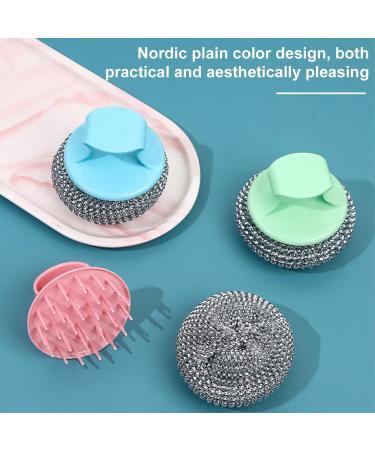 10-Pack Stainless Steel Sponge Pot Cleaner Durable Steel Wool & Sponge for Dishes Pans & Kitchen Cleaning - Buy Online on SooperMarket.com