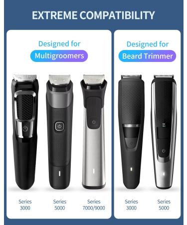 YINKE 11-in-1 Adjustable Comb for Philips Multigoom Series 3000 5000 9000 7000 Beard Trimmer Series 3000 5000 Shaver and Trimmer Precise Length of The Attachment Ranges from 1.0-3.0 mm Black - Buy Online on SooperMarket.com