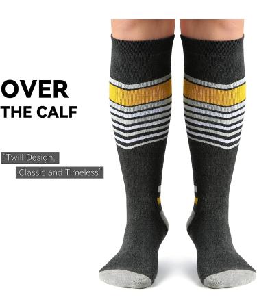 2 Pairs Unisex OTC Ski Socks for Snowboarding & Winter Sports - Gray, Medium - Buy Online on SooperMarket.com