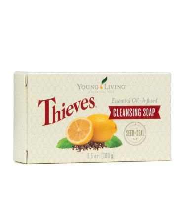 Young Living Thieves Cleansing Soap - Thieves Essential Oil Blend and Natural Botanicals - 3.5 oz