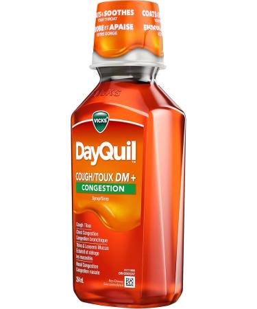 Vicks DayQuil Cough & Congestion Non-Drowsy Liquid Medicine Non-Drowsy Daytime Relief for Cough Mucus and Congestion Citrus Flavour 354ml - Buy Online on SooperMarket.com