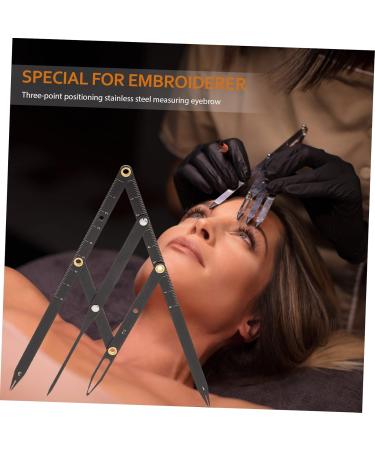 Anneome 1pc Second Generation Scale Calipers Eyebrow Measuring Rulers Makeup Set Stainless Steel 25x5x0.6cm Black - Buy Online on SooperMarket.com