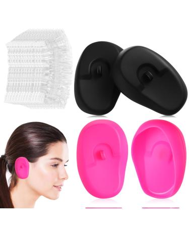 Ipetboom 2 Pairs Silicone Ear Caps For Hair Dye Ear Covers for Shower Heat and Hair Dye Protection Waterproof Ear Covers for Washing Hair Reusable